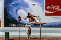 lady and surfer